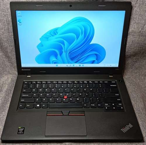 Lenovo ThinkPad L450, 5th Gen i3-5005U@2GHz, 8GB RAM, 500GB HDD, 14` HD Display, Windows 11