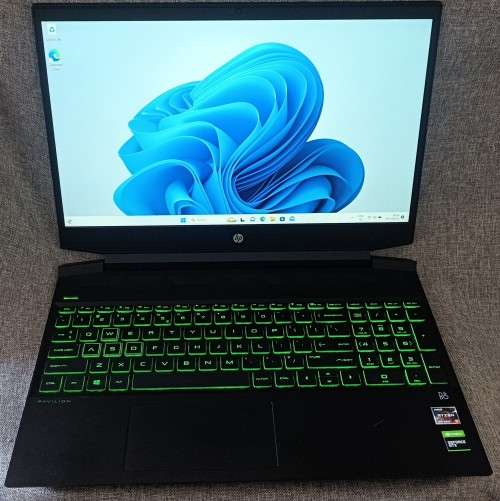 HP Pavillion 15 Gaming Laptop, GTX 1650 GPU, Ryzen 5 5600H, 16GB RAM, 1TB NVMe SSD, 1TB HDD, 15.6`