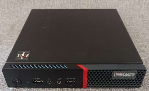 Lenovo ThinkCentre M715Q, AMD Ryzen 5 Pro 2400GE with Radeon Graphics, 256GB NVMe SSD, 8GB RAM