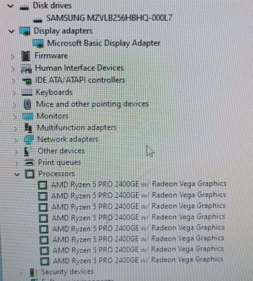 Lenovo ThinkCentre M715Q, AMD Ryzen 5 Pro 2400GE with Radeon Graphics, 256GB NVMe SSD, 8GB RAM