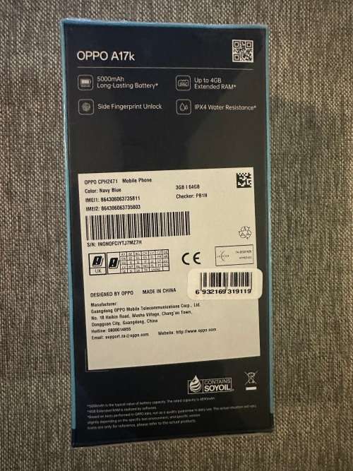 Oppo A17K Dual Sim 64GB NEW SEALED