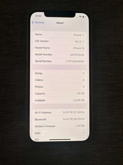I PHONE 12  64 GB 85% BATTERY HEALTH