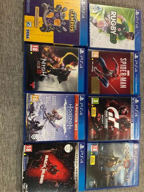 8  X PS4 GAMES MINT AS NEW
