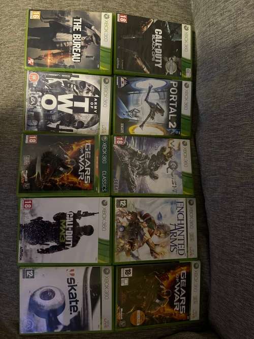 X BOX  360 250GB WITH TWO CONTROLERS AND 40 GAMES