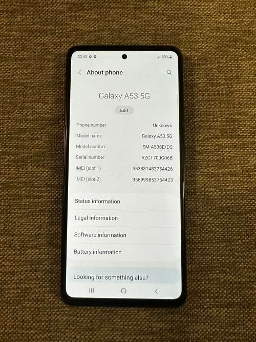 SAMSUNG A53 6GB RAM 128 GB MEMORY DUAL SIM