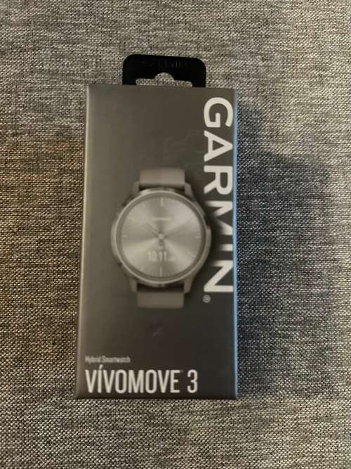Garmin Vivomove 3 Sport Hybrid Smartwatch (Powder Grey/Silver) Mint As New