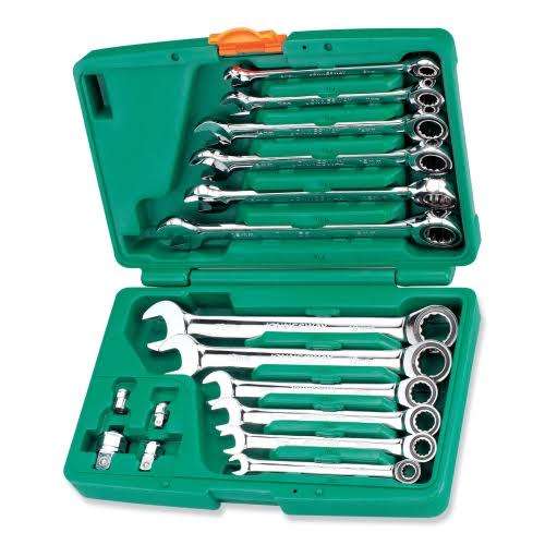 W45316S JONNESWAY 16PCS 72 TOOTH RATCHET SPANNER SET NEW