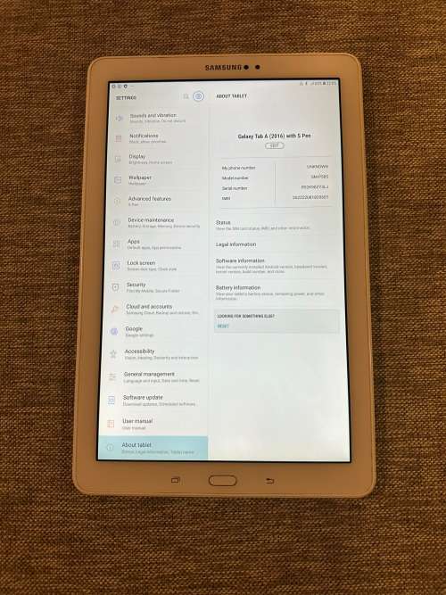 SAMSUNG TAB A 2016 WITH S PEN