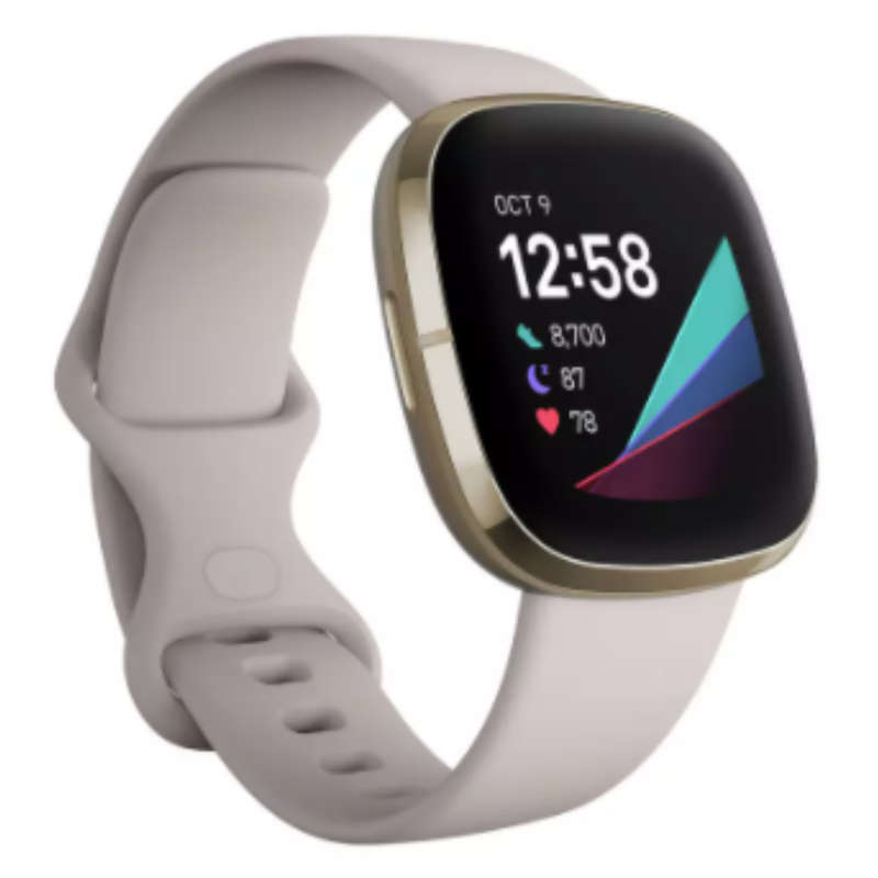 Fitbit Sense Health & Fitness Heart Sleep Pace Tracker Smartwatch - Lunar