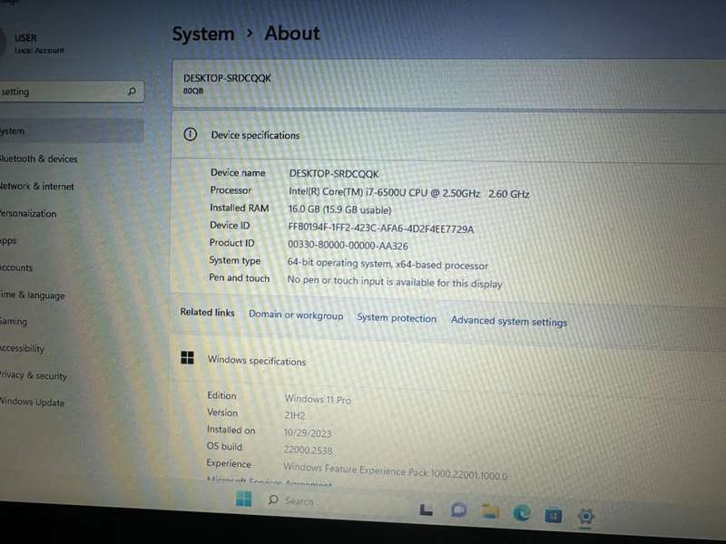 LENOVO E51-80 CORE I7 6TH GEN  AMD RADEON GRAPHICS 16GB RAM 500GB SSD