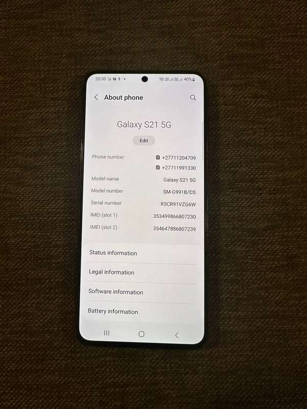 SAMSUNG S21 5G DUAL SIM 8GB RAM 256GB
