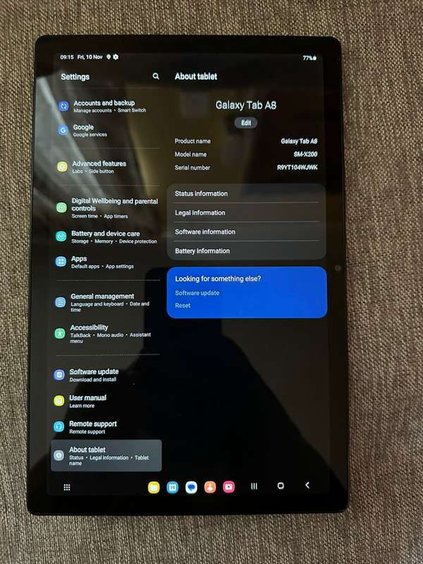 SAMSUNG GALAXY TAB A8 SM-X200 LTE AND WIFI