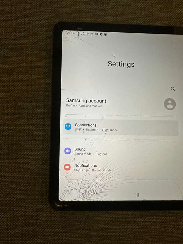 Samsung Galaxy Tab S7 FE 5G 128GB - Mystic Black  Please Read