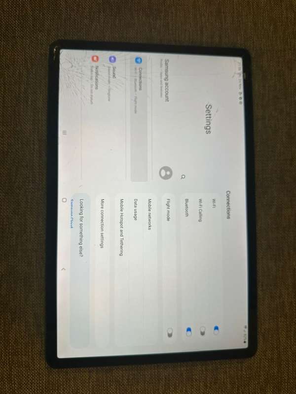 Samsung Galaxy Tab S7 FE 5G 128GB - Mystic Black  Please Read