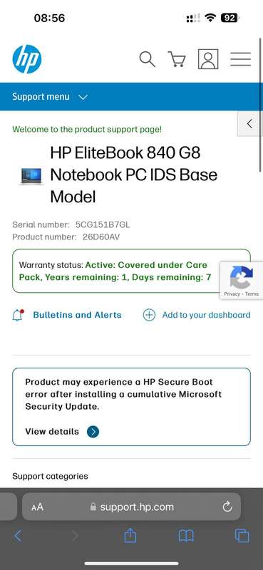 EliteBook 840 G8, 11th Gen i5 16GB RAM, 256GB NVMe SSD, 14` FHD Display Still with Hp Warranty