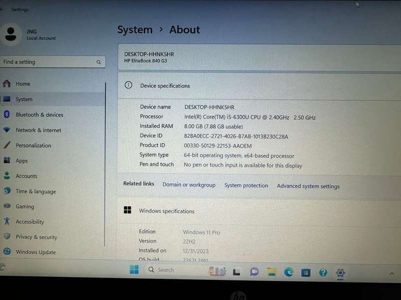 HP EliteBook 850 G3, Intel i5-6600U@2.4GHz, 8GB RAM, 256GB m.2 SSD, 15.6` FHD Display LTE