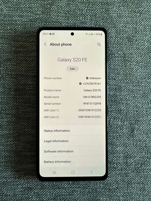 SAMSUNG GALAXY S20 FE  - 128GB - DUAL SIM