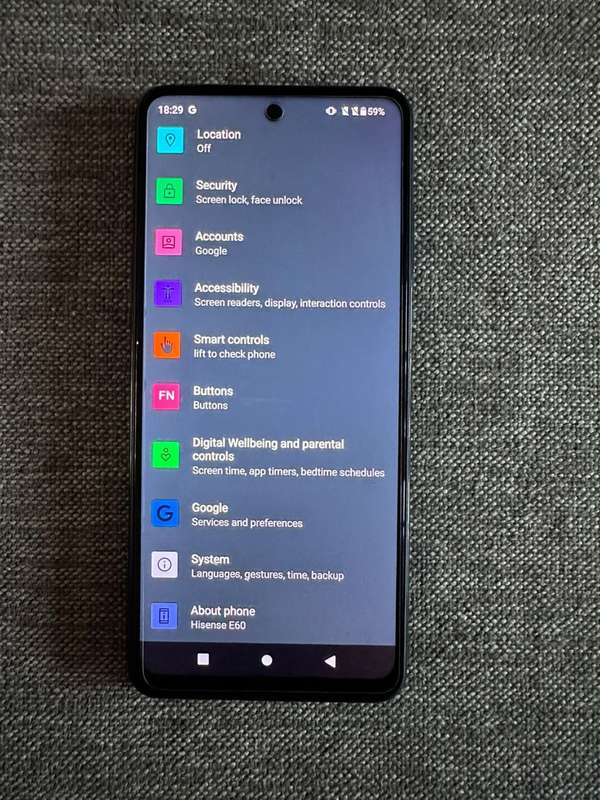 Hisense E60 Black Dual Sim Mint