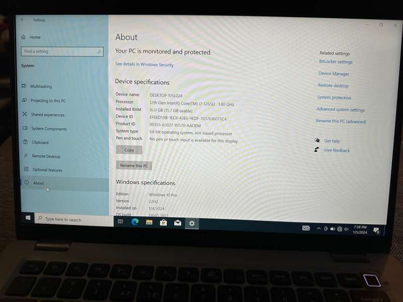 DELL LATITUDE 5430 I7 V PRO 12TH GEN 16GB RAM 512GB SSD LTE WITH DELL WARRANTY