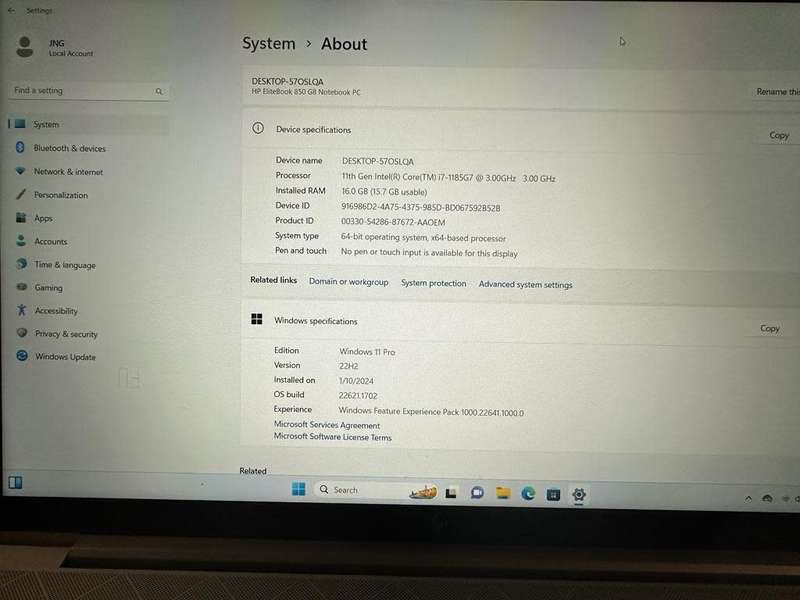 HP EliteBook 850 G8 Notebook PC IDS Base Model Core 17 11th gen LTE FHD Dispaly Hp Warranty