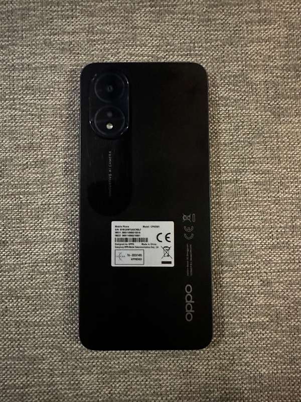 OPPO A18 128GB Dual SIM Black Mint Condition