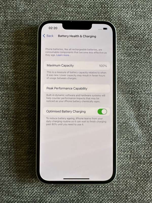 I PHONE 13 128 GB 100% BATT HEALTH