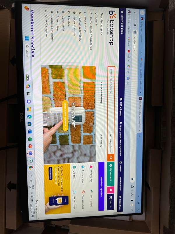 In original box, Dell 24` FHD S2421HN LED 75Hz AMD FreeSynch IPS Monitor - Silver