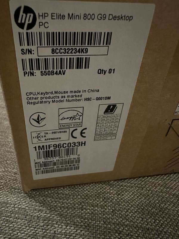 New Sealed HP mini  800 G9  i5 12th Gen, 8GB DDR5 RAM , 1TB SSD, Keyboard, Mouse Bundle Hp Warranty