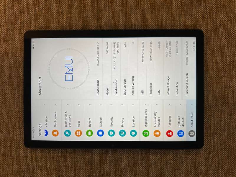 Huawei MatePad T10s 64GB - Deep Sea Blue Mint