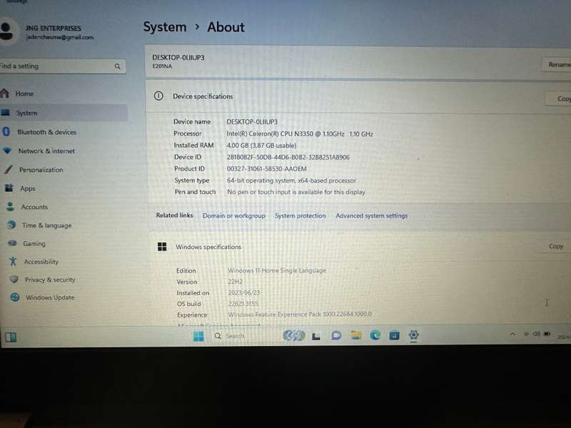 ASUS W202N HD DISPLAY INTEL CELERON 4GB RAM 64GB HDD MINT