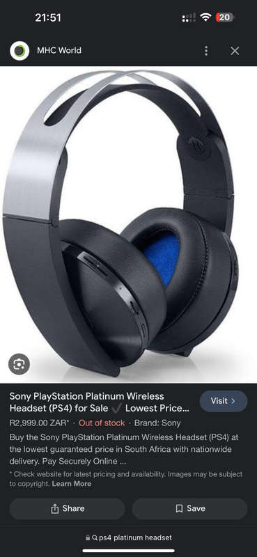 PlayStation Platinum Wireless Headset - PlayStation 4