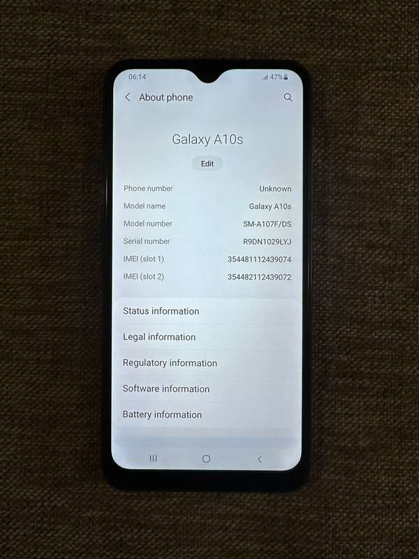 SAMSUNG A10S DUAL SIM