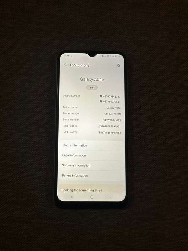 SAMSUNG A04E DUAL SIM 3GB RAM 32GB MEMORY