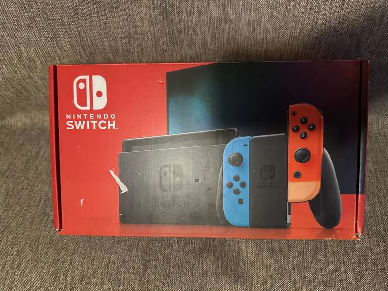 Nintendo Switch Console - Neon Blue/Neon Red Mint As New Condition