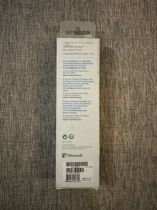 Microsoft Surface Pen . Stylet . Pluma Model 1776 New