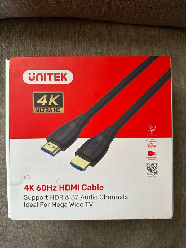 Unitek 4K 60Hz HDMI 2.0 High Speed Cable 15M New  Sealed