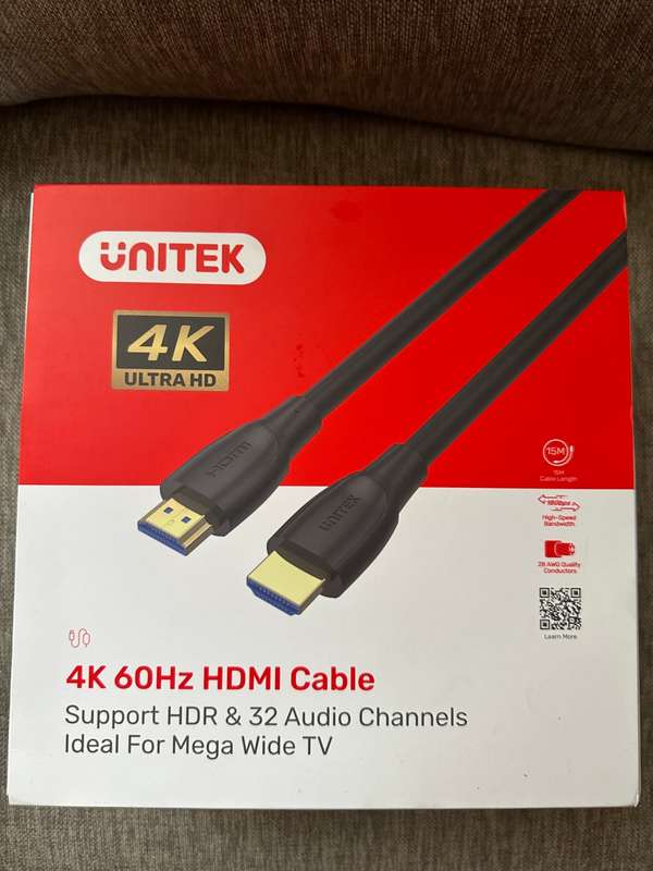 Unitek 4K 60Hz HDMI 2.0 High Speed Cable 15M New  Sealed