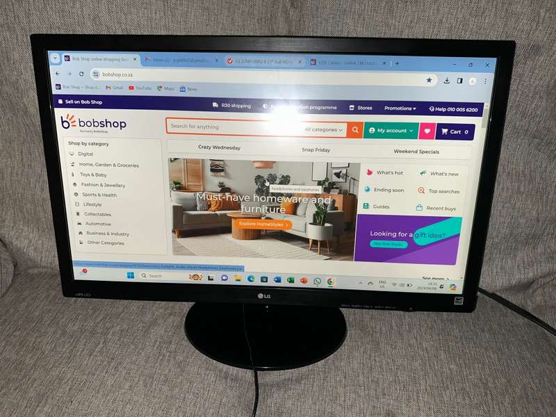 LG 27MP38VQ-B 27` Full HD IPS LED Monitor / Screen Split 2.0 / On-Screen Control / Reader Mode /