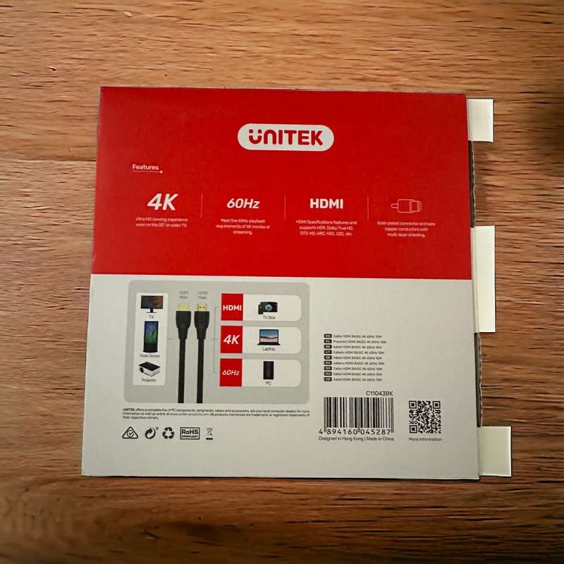 Unitek 10m HDMI2.0 Male to Male Cable C11043BK NEW