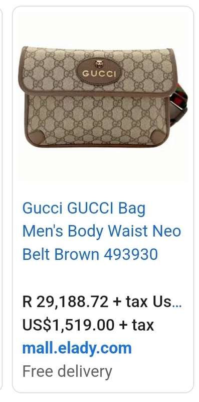 Gucci GUCCI Bag Men`s Body Waist Neo Belt Brown 493930 Authentic Good Condition