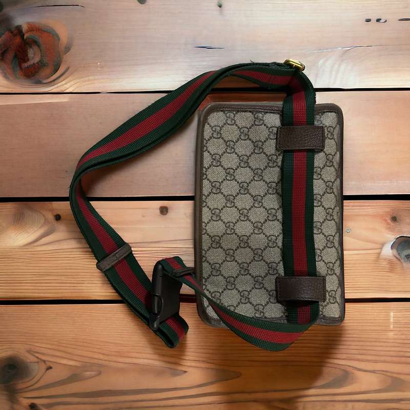 Gucci GUCCI Bag Men`s Body Waist Neo Belt Brown 493930 Authentic Good Condition