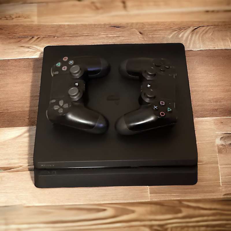 PLAYSTATION 4  SLIM 1TB 2 CONTROLLERS AND 14 GAMES  MINT AS NEW CONDITION IN BOX