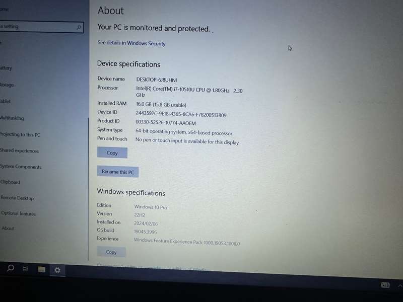 Lenovo E15, 10th Gen i7-10510U@1.8GHz, 16GB RAM, 512GB m.2 SSD, 15` FHD Display,