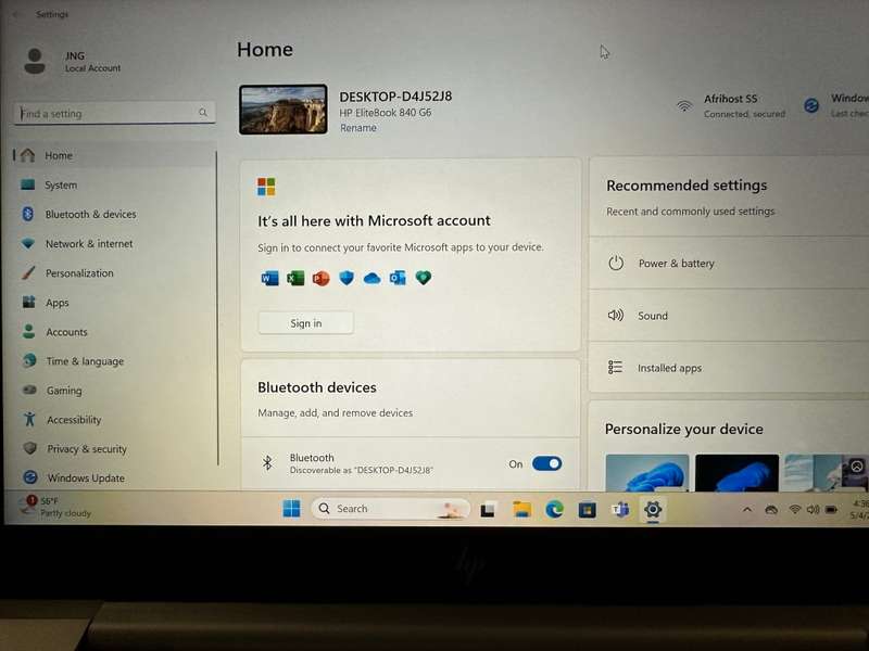 HP EliteBook 840 G6  8th Gen i7-8550U@1.9GHz, 16GB RAM, 256GB SSD,UHD GRAPHICS 620 FHD Display LTE