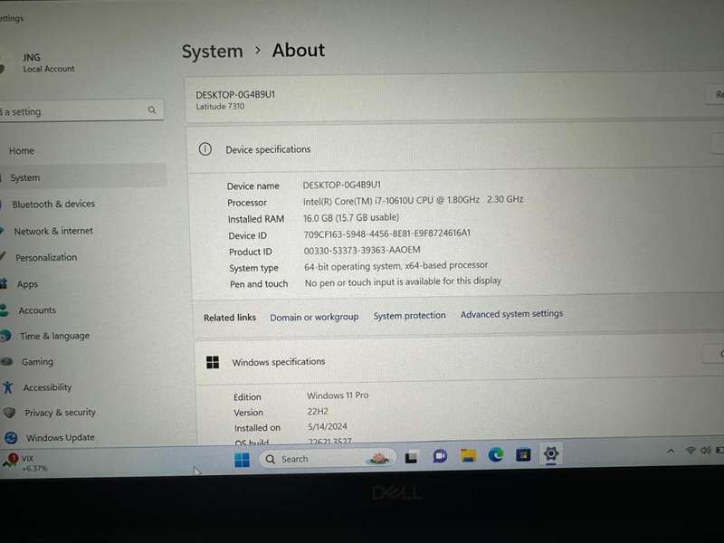 Dell Latitude 7310 13.3-inch Core i7-10610U 16GB RAM 512GB SSD Lte
