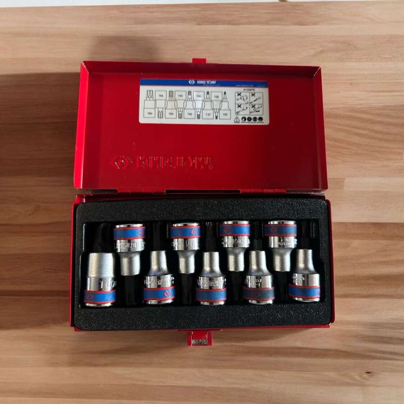 King Tony Set 1/2 Dr Torx Male 9 Pce