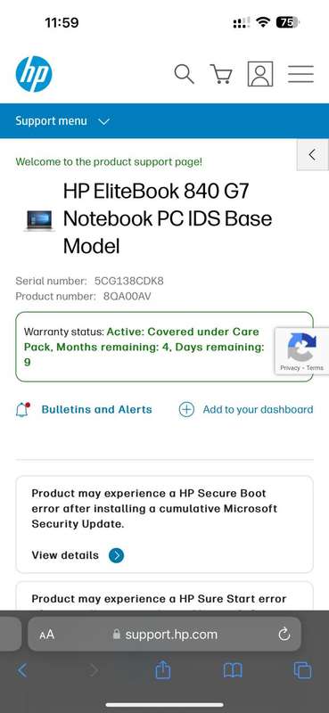 HP ELITEBOOK 840 G7 CORE I7 10TH GEN 16GB RAM 512 GB SSD LTE FHD DISPLAY HP WARRANTY