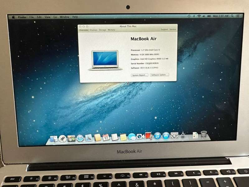 MACBOOK A1R 2012 CORE I5 4GB RAM 60GB SSD PLEASE READ
