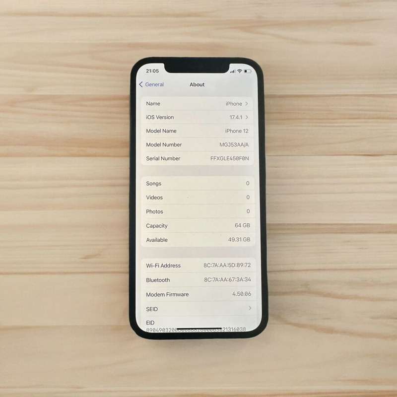 I PHONE 12 BLUE 64GB 85% BATTERY HEALTH
