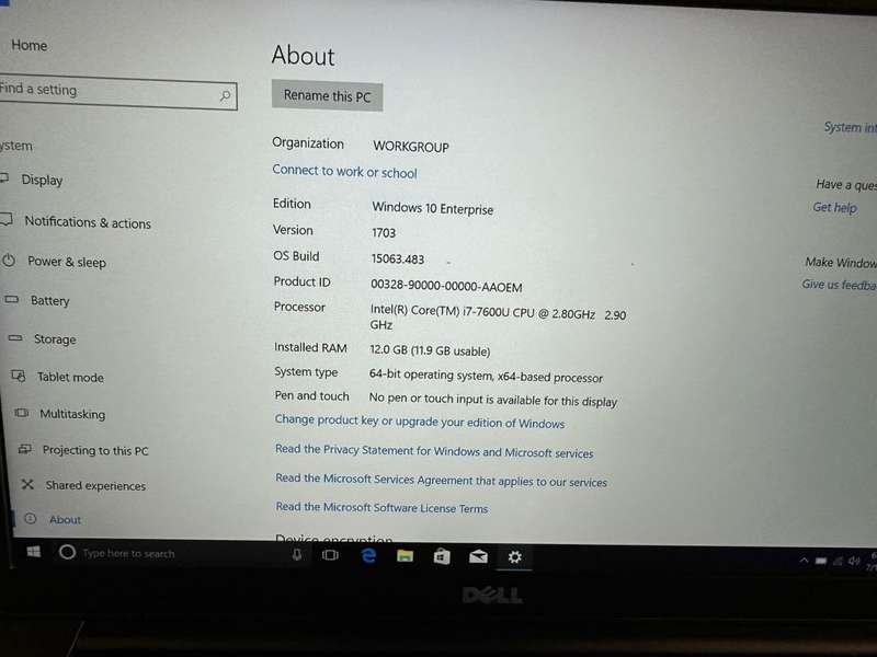 Dell Latitude 7480  Intel i7-7600U@2.8GHz, 12GB RAM, 256GB m.2 SSD, FHD Display LTE NEW BATTERY